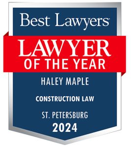 Lawyer of the Year 2024 in construction law st petersburg florida badge